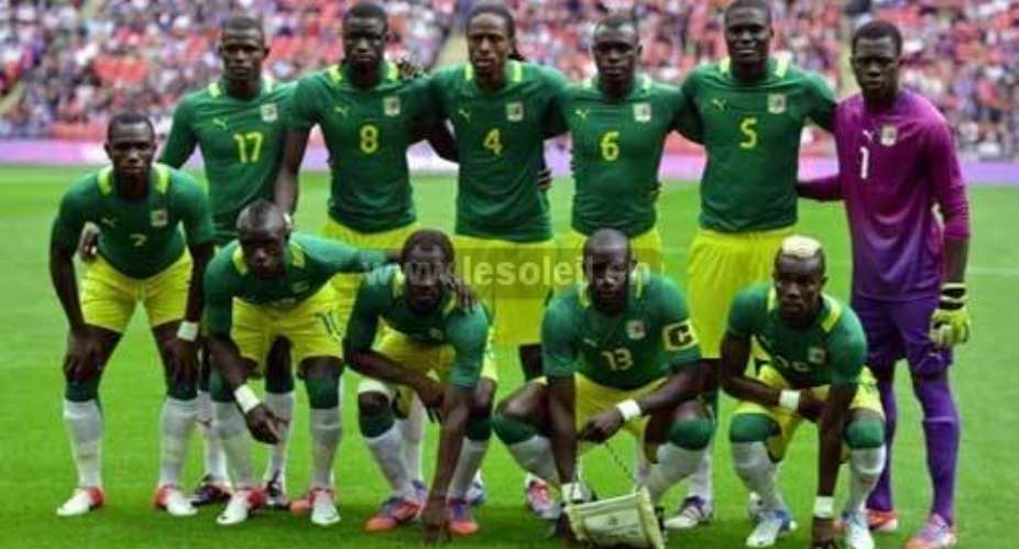 Senegals players at the Wafu Nations Cup.