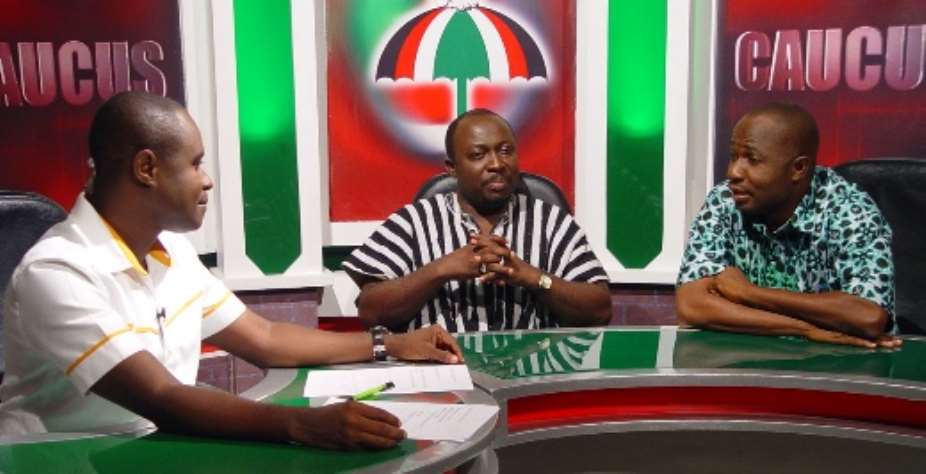 Baba Jamal (middle), James Asante (right) and James Agyenim-Boateng (left) who was host of the show