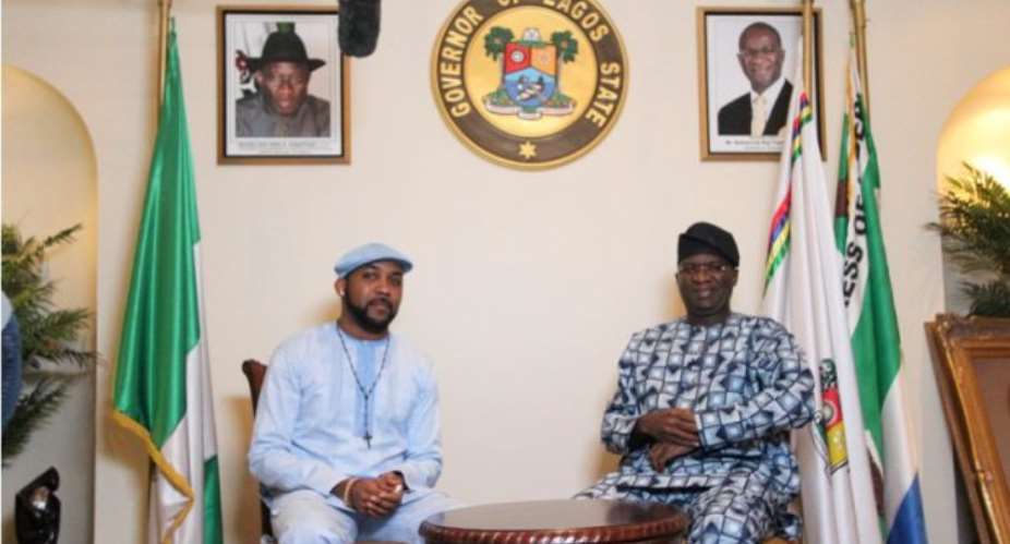 Between Banky W And Governor Fashola PICTURES