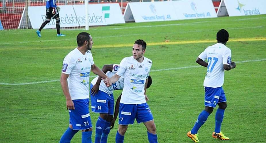 Former Ghana U20 striker Fadi scores to rescue a point for IFK Vrnamo in Swedish lower-tier