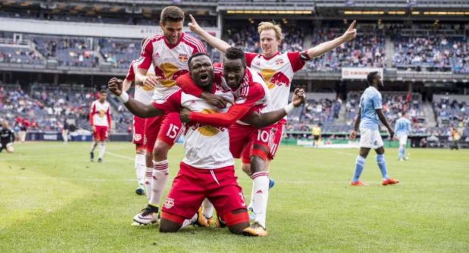 Substitute Gideon Baah scores debut MLS goal as NY Red Bull annihilate NY City 7-0