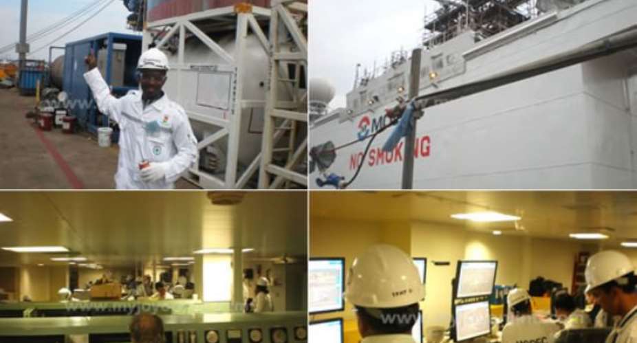 Various sections of the FPSO