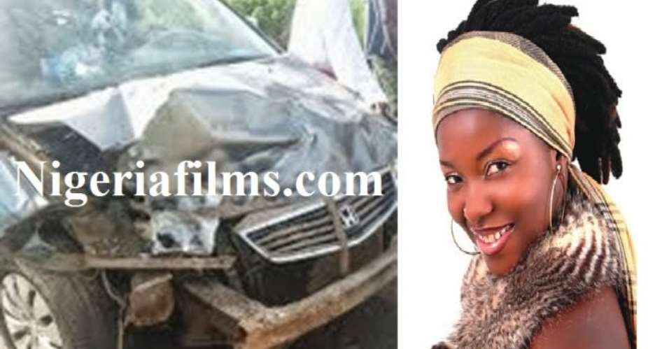 Movie Star, Biola Eyin Oka, Crashes Honda Car On Badagry Expressway Picture