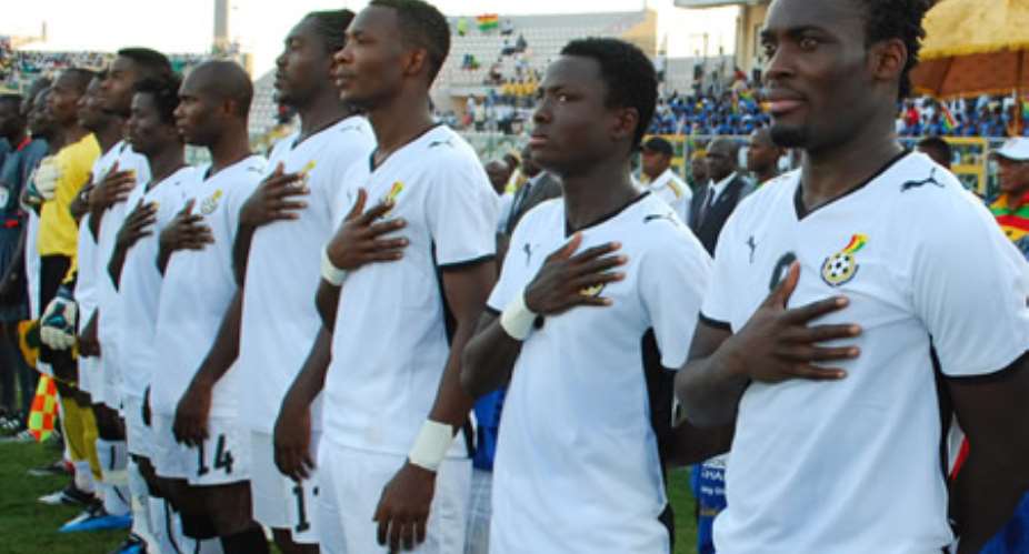 Black Stars players getting ready for action