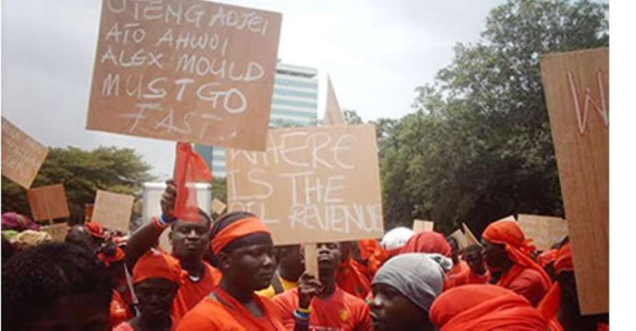 Demonstrators at the Ahokyere Demonstration that took place in 2011
