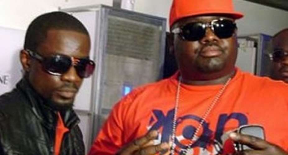 Sarkodie and Babs during the outdooring on January 6, 2010