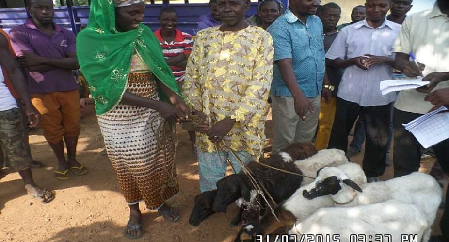 USAID RING  supports 150 Households with Small Ruminants At Damongo