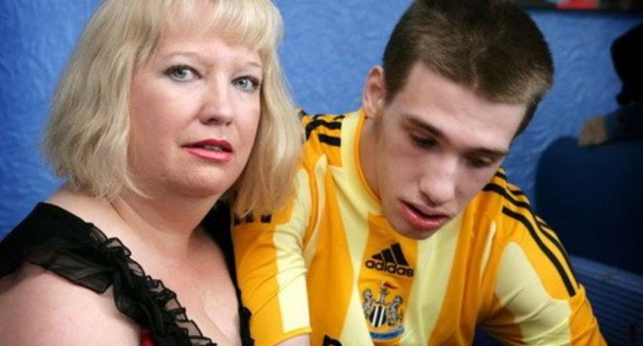 Sharon Bernardi and her son Edward, who died last year aged 21