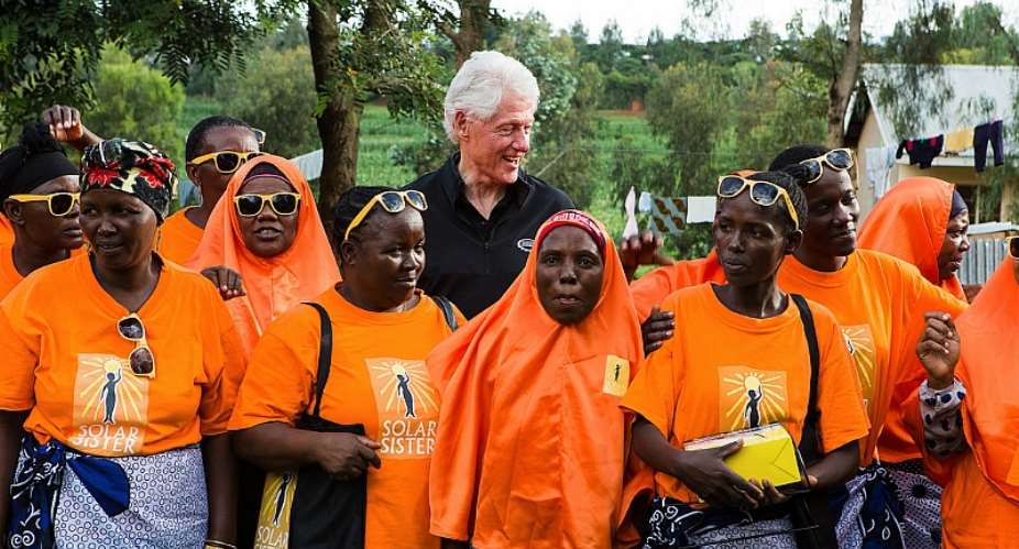 President Clinton and Chelsea Clinton in Nairobi, Kenya