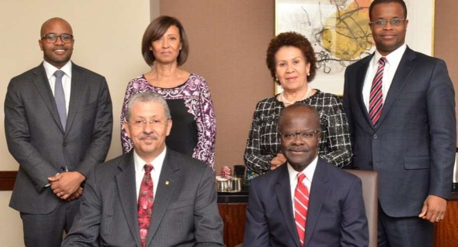 The Groupe Nduom delegation with ISF Bank officials