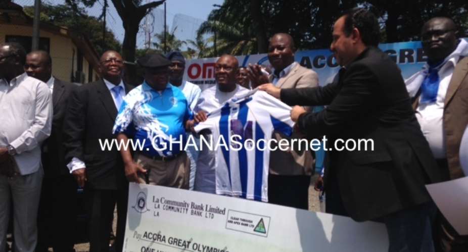 Promoted Great Olympic receive GHC 100,000 from shareholders Global Village