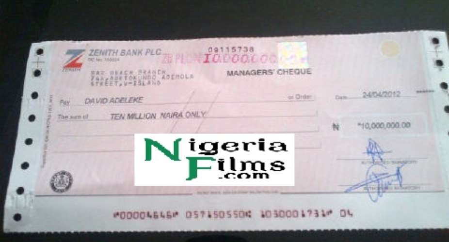 Davido Flaunts N10m Cheque Online**Apologises For Act
