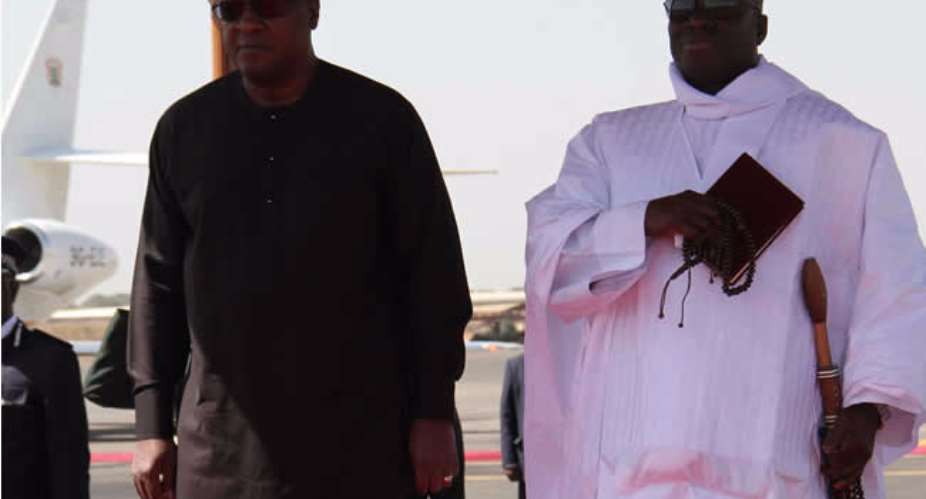 Mahama in Gambia following attempted overthrow of Yahya Jammeh
