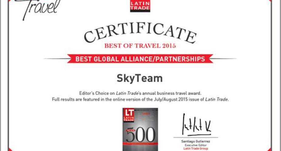 SkyTeam Named Best Airline Alliance