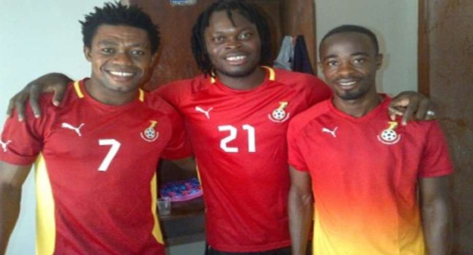 From left:Samuel kyere,Yahaya Mohammed and Latif Salifu all poised for action