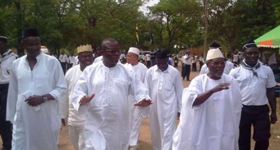 Dr Maulvi Wahab in front on the right together with the Upper West Regional Minister