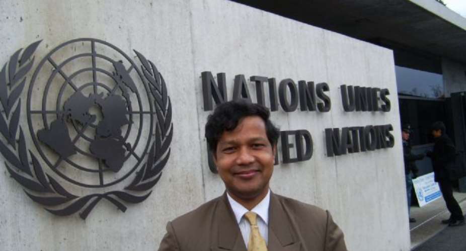 In front of the UN, Geneva