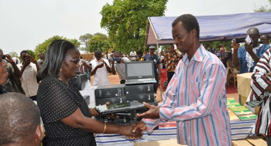 Mrs. Matilda Amissah Arthur Donates Educational Materials To Kogle JHS In Nandom Upper West Region