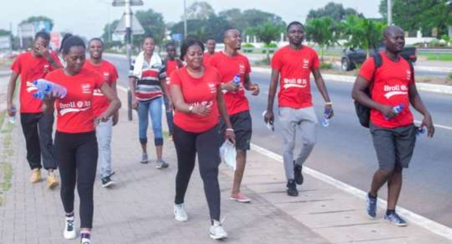Broll Ghana undertakes health walk as part of 10th anniversary