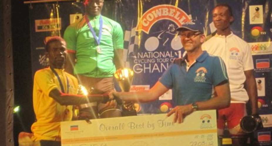 Samuel Anim wins stage 3 of Cowbell Bike Tour