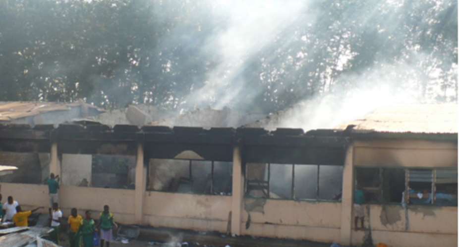 Three Out Of The Six Unit Block That Was Completely Burnt