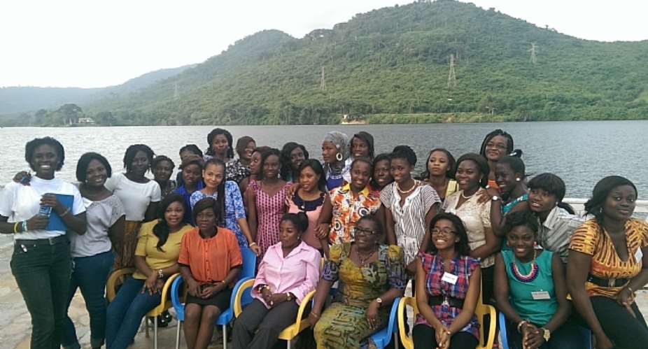 The 30 participants and trainers, Mrs. Dorcas coker-Appiah and Miss Esther Darko-Mensah