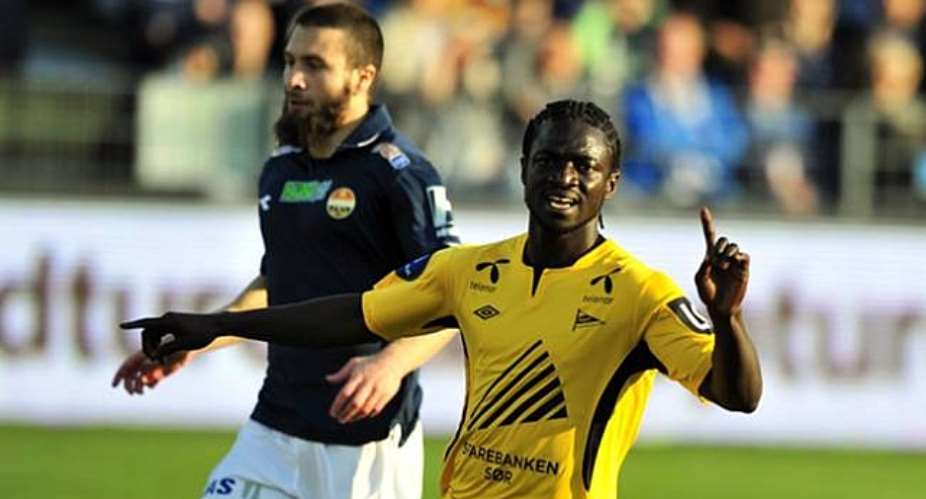 Ernest Asante scored twice for IK Start