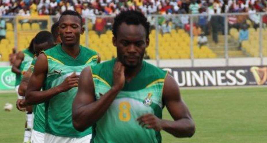 Michael Essien trained with Ghana8217;s squad on Monday.