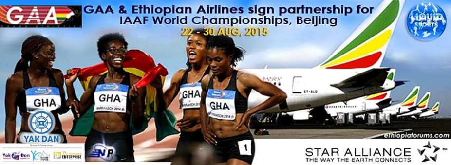 GAA And Ethiopian Airlines Sign Partnership For IAAF World Championships, Beijing 2015
