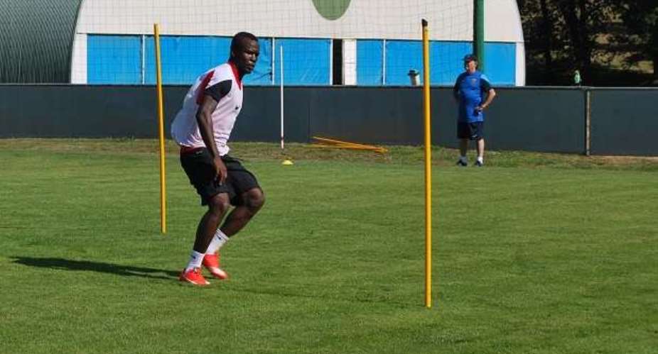 New club: Fatau Mohammed trains with new team Almeria