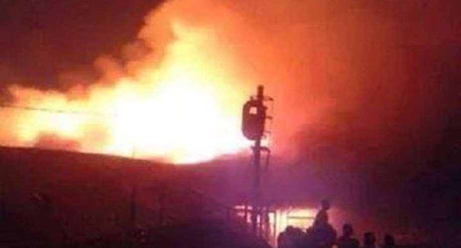 Takoradi Market circle gutted by fire