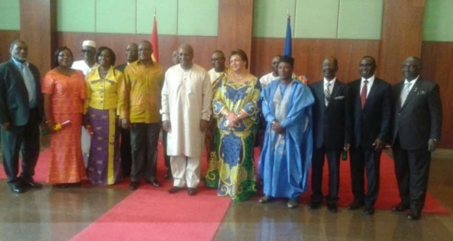 President Mahama swears-in 12 Envoys