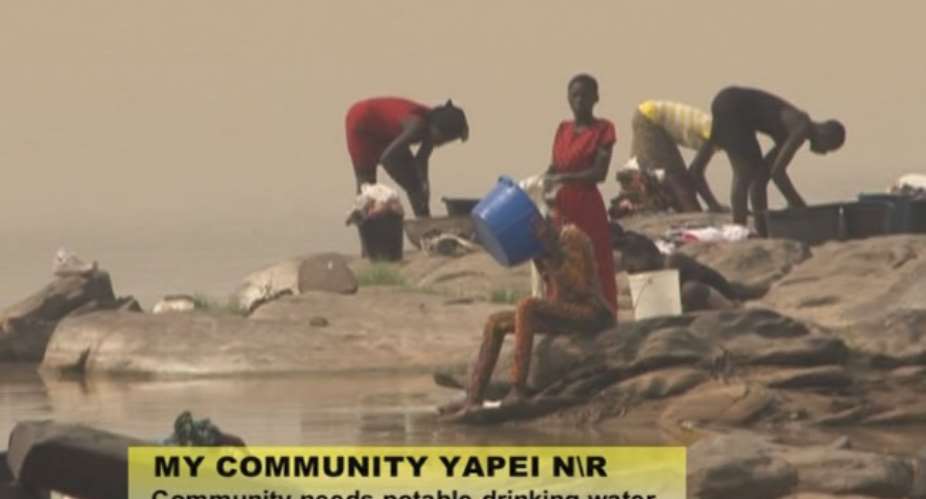 Humans, animals share river in Yapei