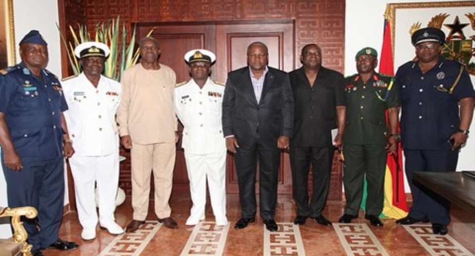 President Mahama and the Security Chiefs