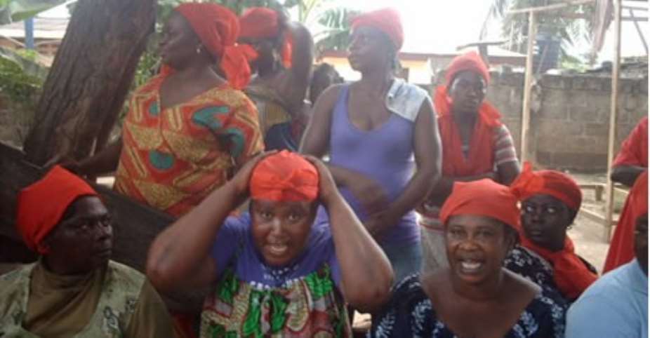Archive: Some market women protesting in Accra
