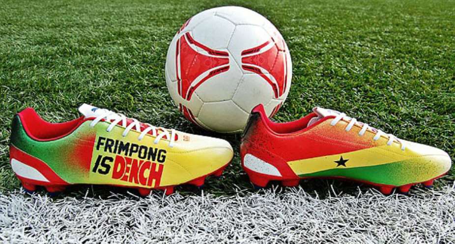 Frimpong designs boots in Ghana colours