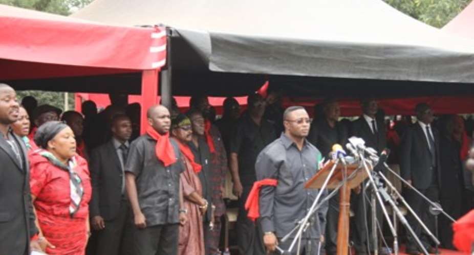 Ghanaians observe a minutes silence for late President Mill