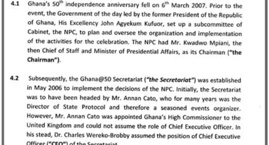 Read or download a pdf copy of the Ghana50 probe commission's Executive Summary