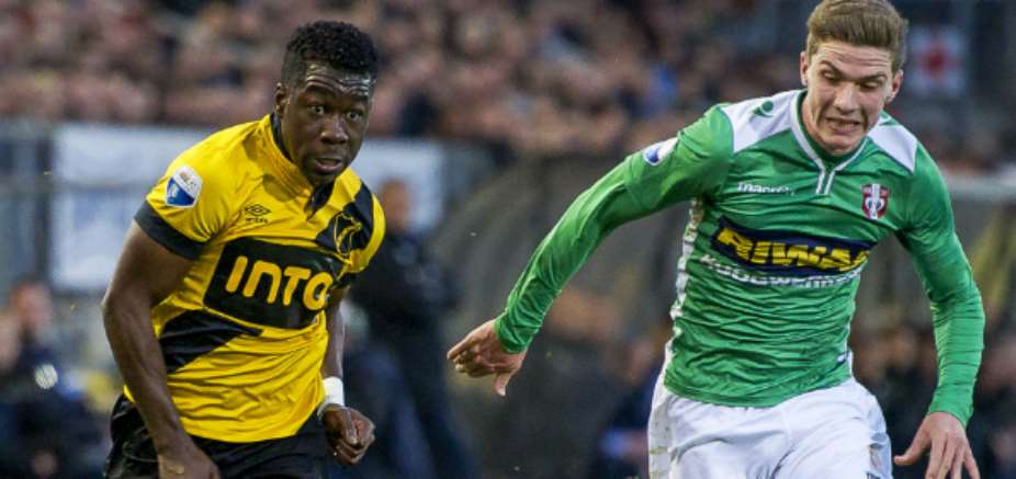 Ghanaian midfielder Jeffrey Sarpong, left, is on the radar of Malaga