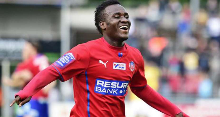 Magnificent Ghana attacker David Accam hits double to propel Helsingborg IF in Sweden