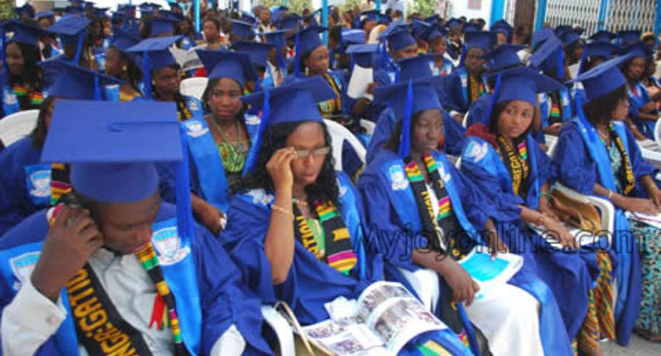 A section of the graduating students at the congregation