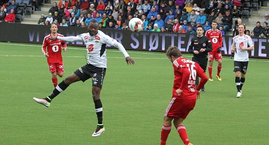 Ghanaian midfielder Gilbert Koomson inspired to score more goals at Sogndal
