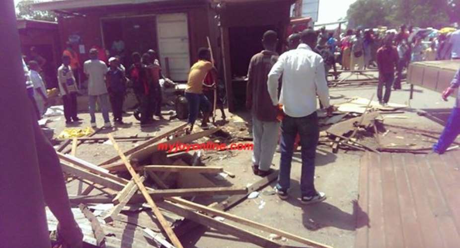 AMA demolishes part of Kantamanto market; traders fume