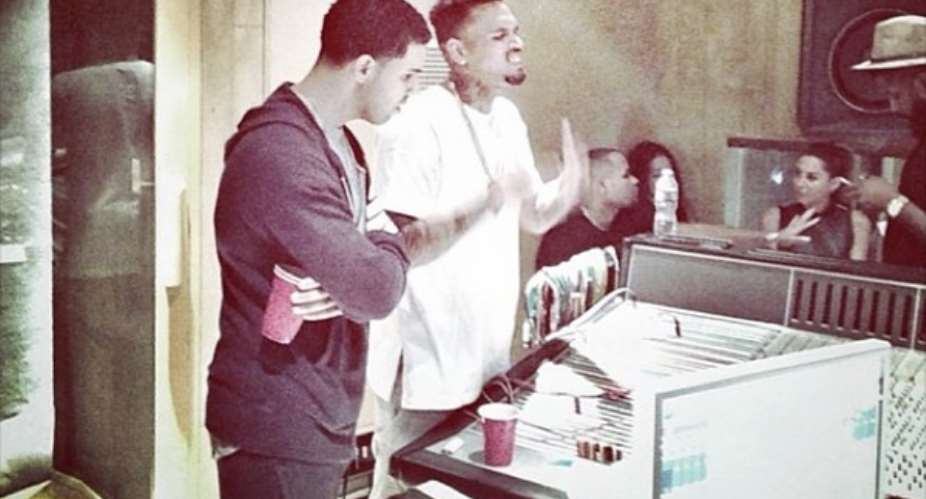 Drake and Chris Brown spotted in studio together, feud over?