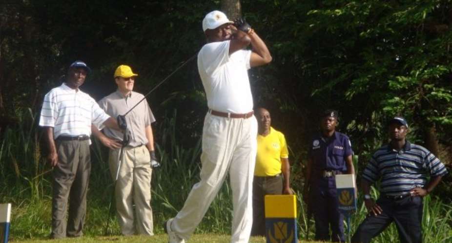 Golfers scramble for honors at the MTN-Asantehene Gold Cup