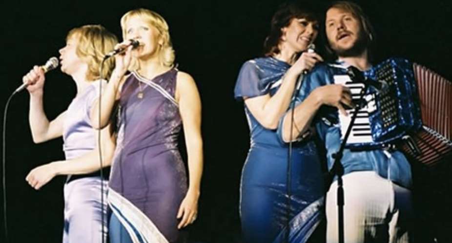 Abba performing at Wembley Arena in 1979