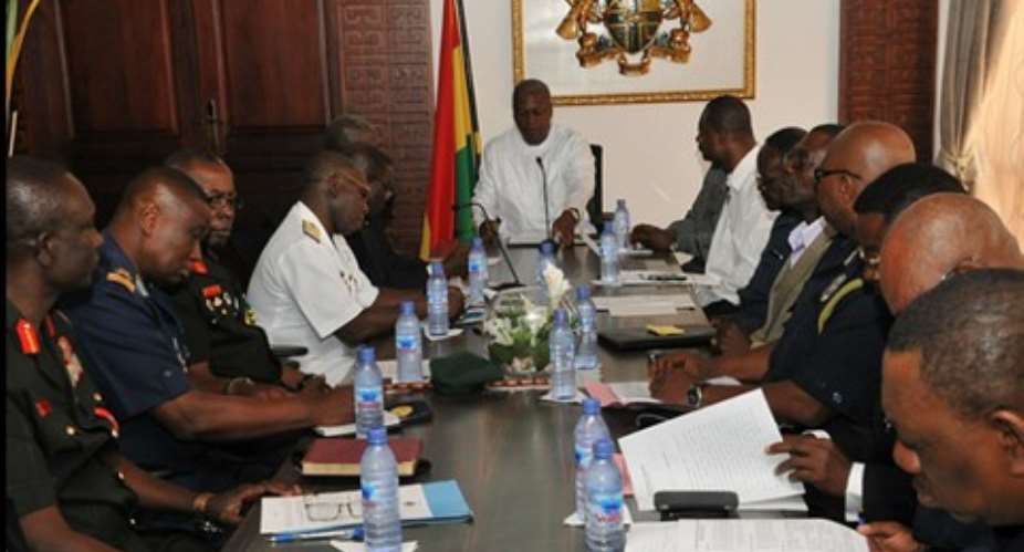 President Mahama meets security chiefs