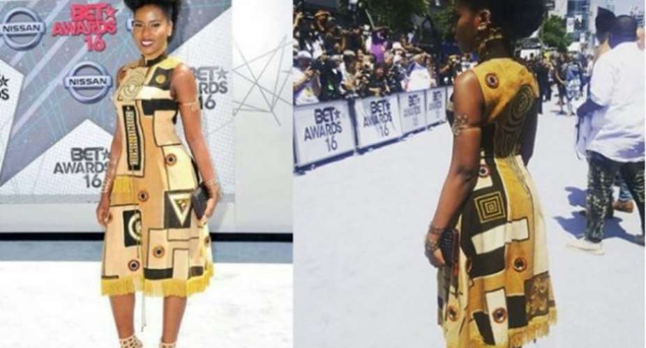 MzVee 'sells' Africa with her outfit for 2016 BET Awards