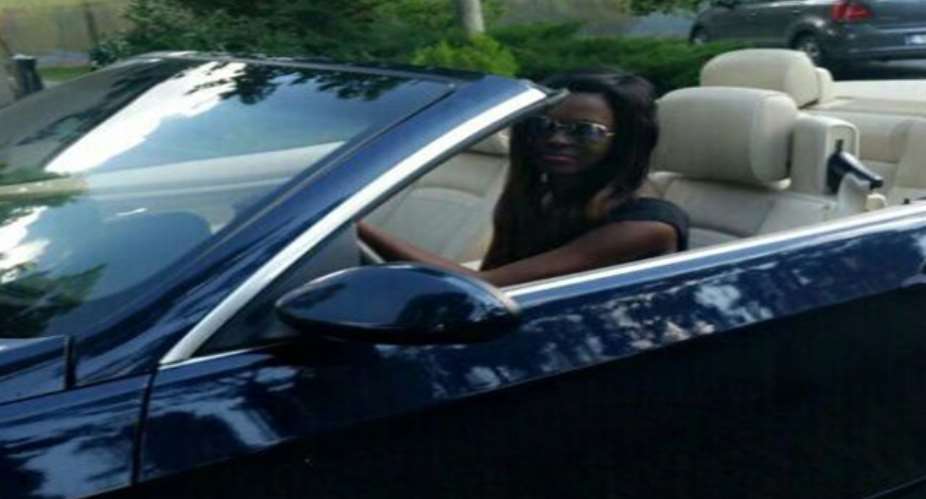 Guiseppina Baafi Former Miss Ghana 2013 in her brand new BMW M6 Convertible
