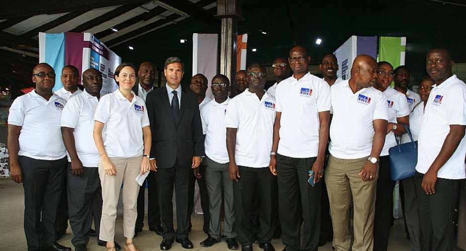 H.E Frederic Clavier, Ambassador of France to Ghana, Amlie July, Resident Manager of AFD and CEFEB Alumni in Ghana